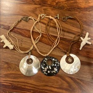 Set of 3 Shell Necklaces
